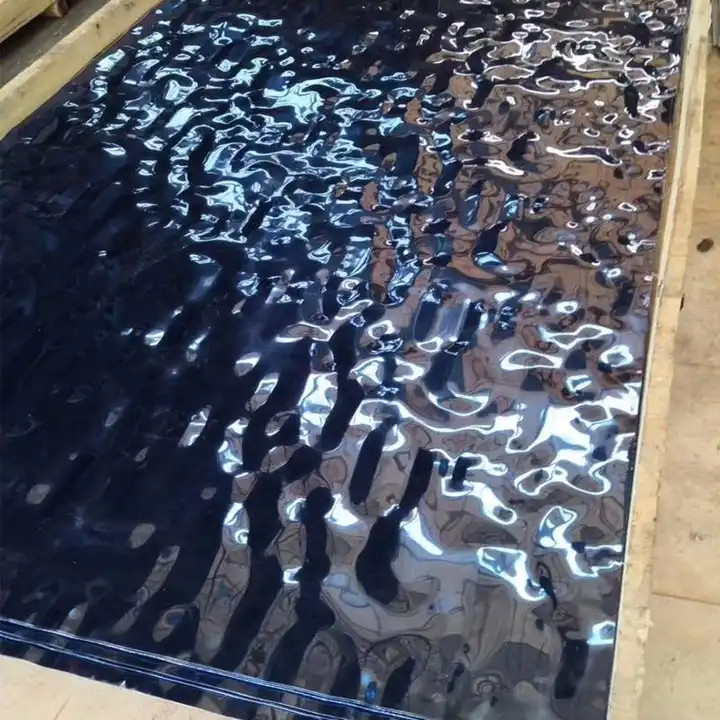 SS 304 Water Ripple Decorative Stainless Steel Sheet PVD Colour Stainless Steel Plate