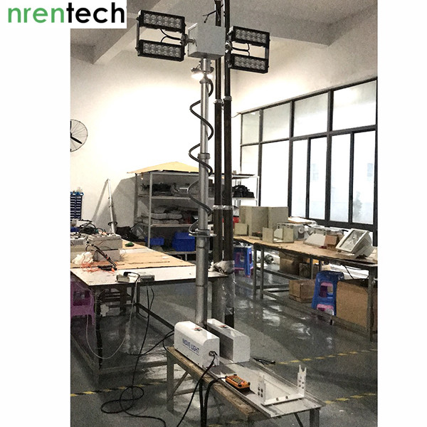 2.8m roof mount pneumatic telescopic mast move light tower-4x120W LED-vehicle mounted light tower
