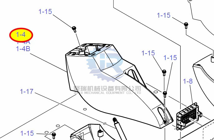 Yn03M01945F1 Excavator Wear Parts Kobelco Cover Assy For Sk75-8 Sk130-8 Sk200-8 Sk330-8
