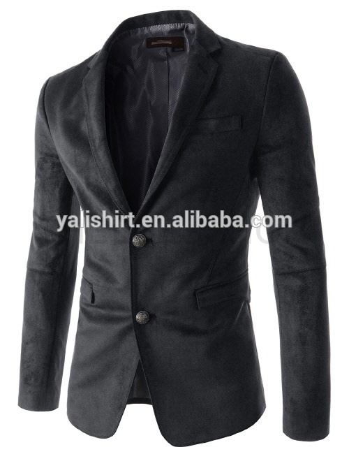 Factory stock wholesale cheap high quality mens slim fit suede blazer jacket