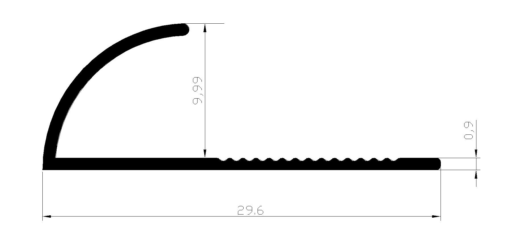 Tolerance 0.1mm Curved Metal Tile Trims Bright Silver Edge Corner 、