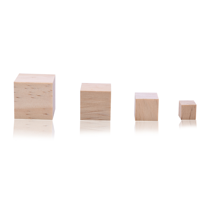 Tree Pine 1.5cm Unfinished Wood Crafts Wooden Square Blocks
