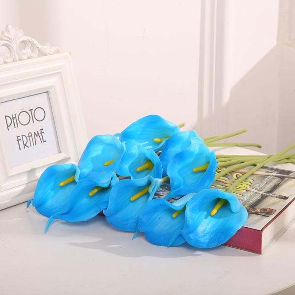 Silk Purple Fake Calla Lily Bouquet Flower For Wedding