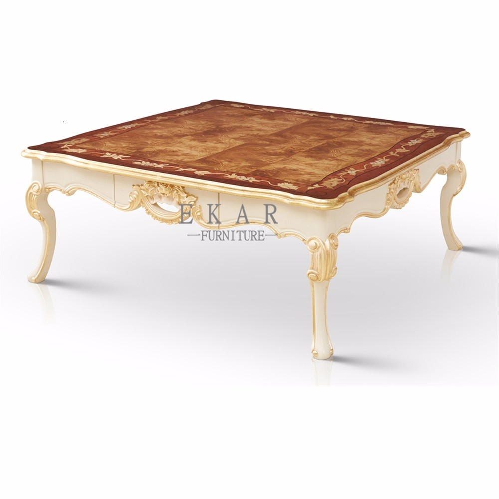 Living room french provincial coffee table / carved coffee table