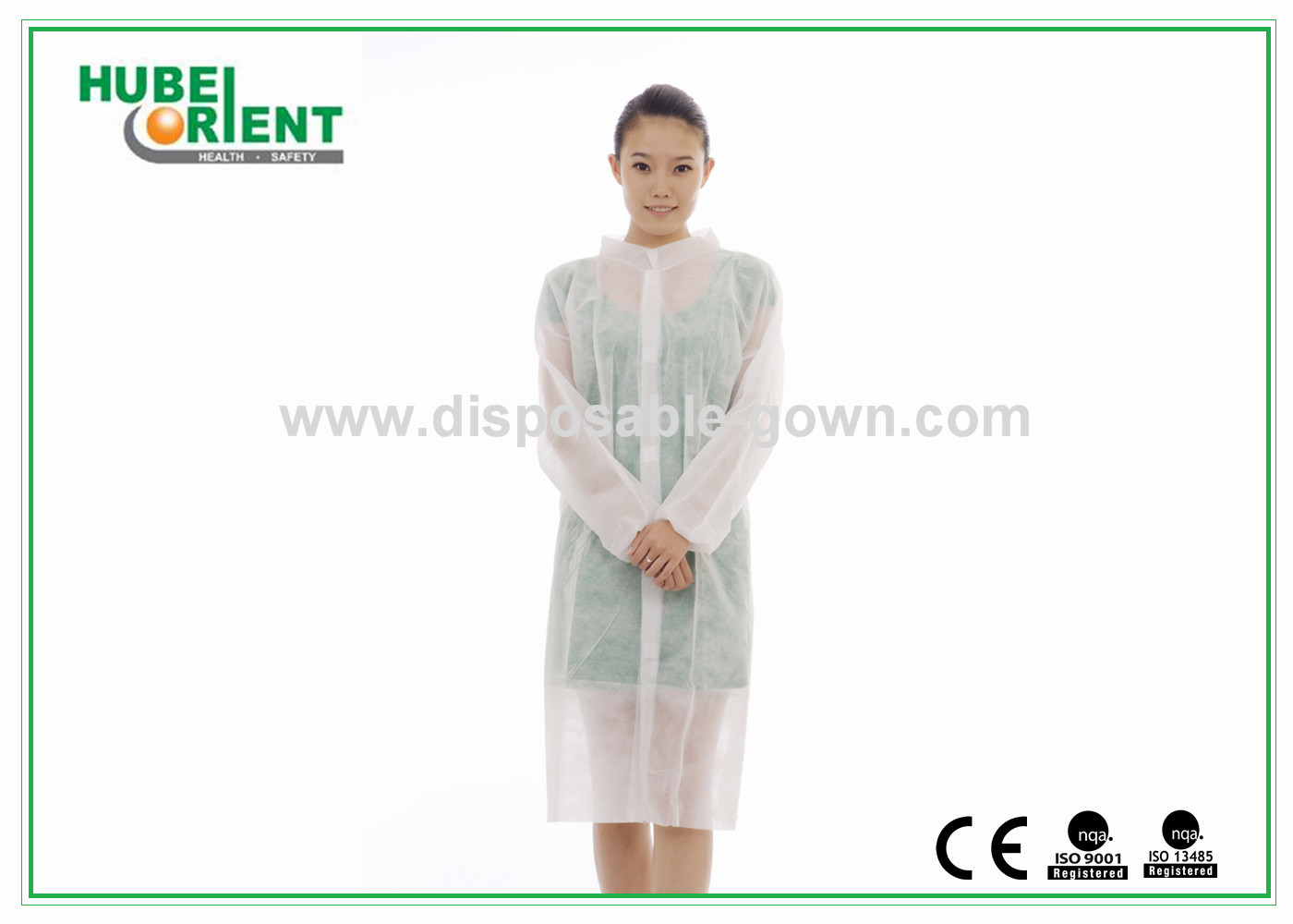 Non-Woven Adult Version/MP Material Disposable Lab Coats Protective Lab Coat