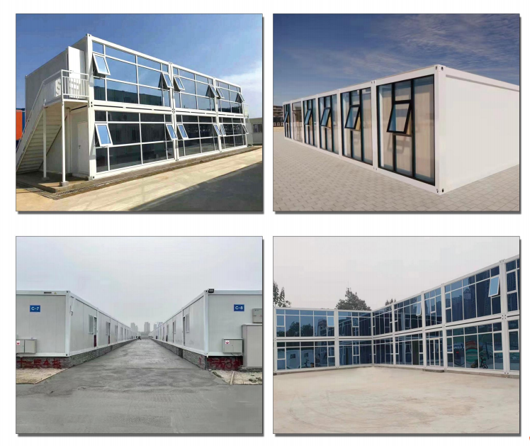 2 Floor Flat Pack Prefab Container Van House With Light Steel Frame Sandwich Panel Wall