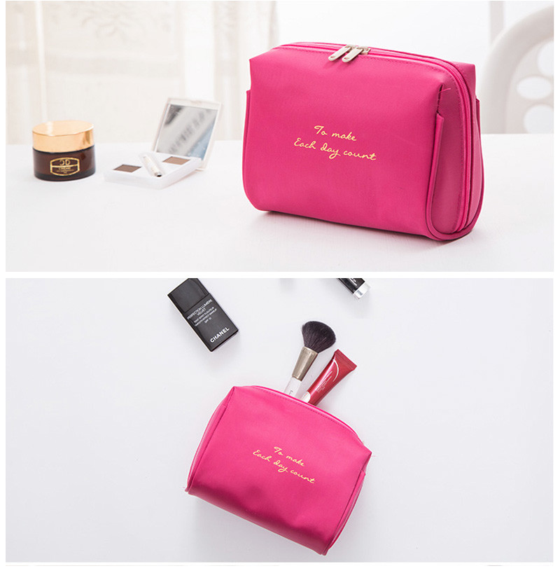 Custom Logo Travel Sublimation Black Polyester Makeup Brush Bag