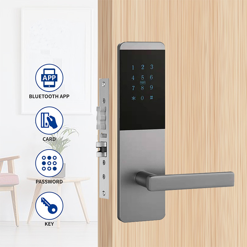 Aluminum Alloy APP Controlled Door Locks 38-48mm WIFI Pin Code Card