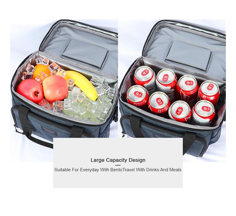 16L Insulated Thermal Cooler Lunch Box Bag For Picnic Refrigerator