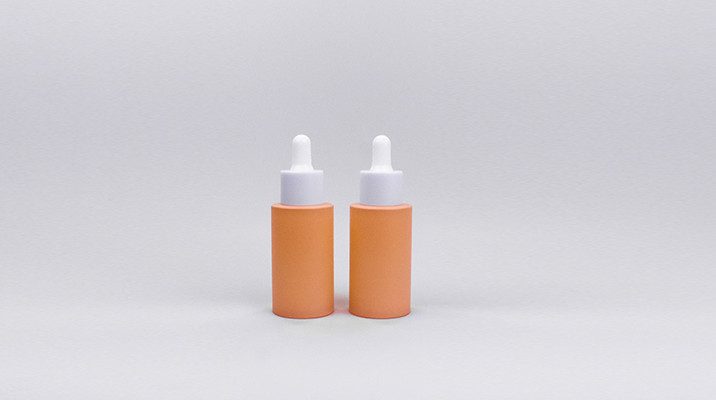Frosted 60ml PETG Dropper Bottle with White Rubber Head for Facial Serums