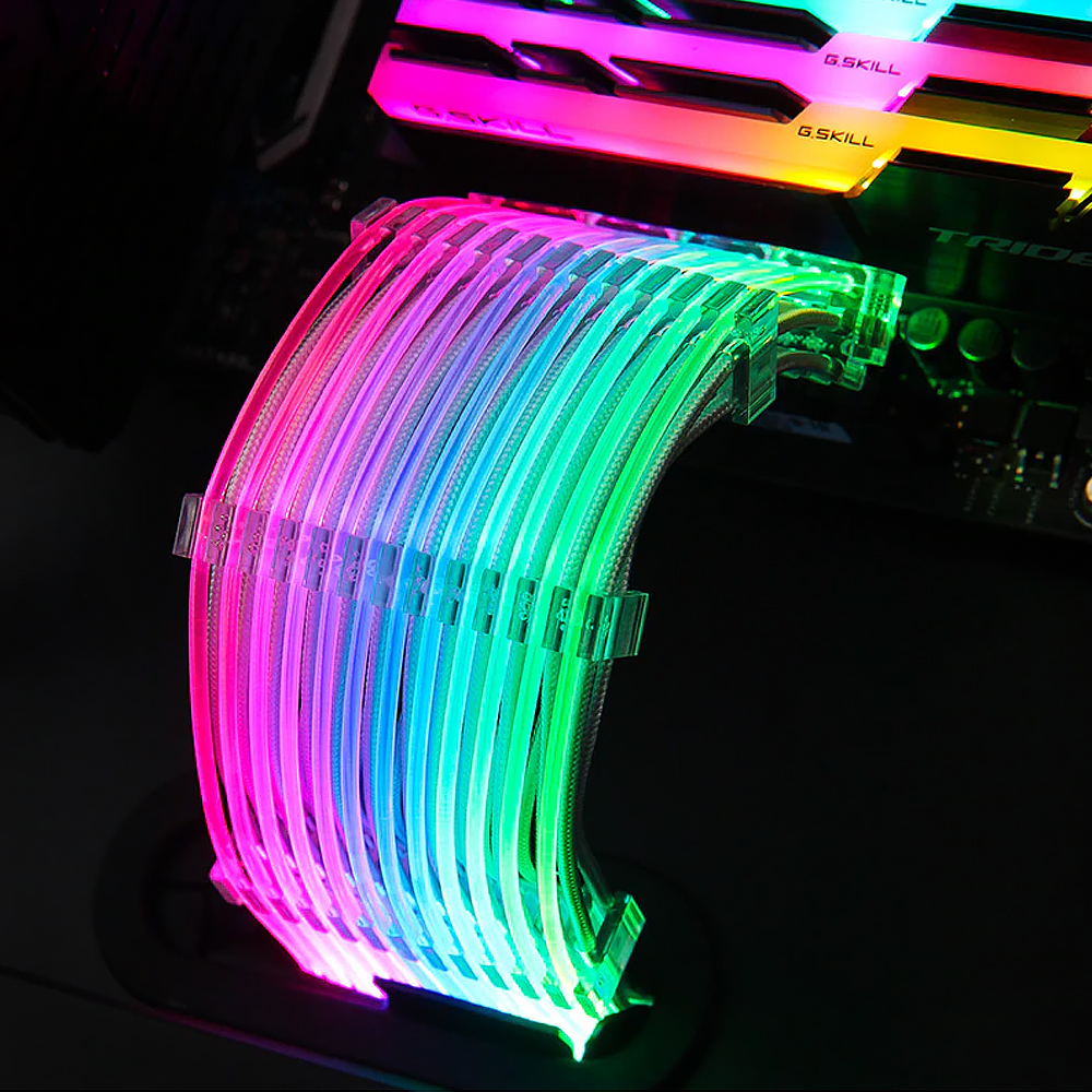 Row style Glowing Cable Comb 24Pin RGB power cord Extension cables 20cm