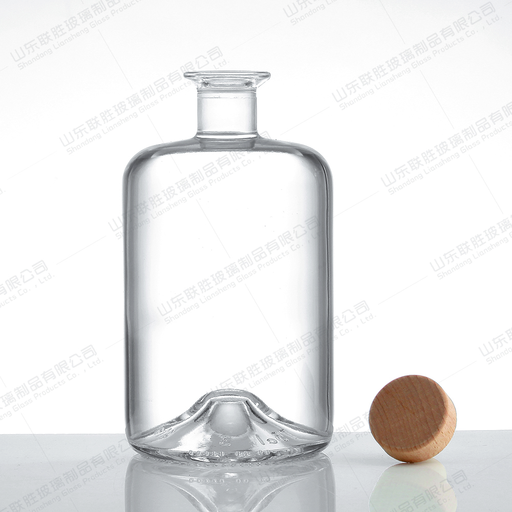 Custom Size Accepted High Flint Glass Spirit Packing Bottle for Vodka Gin Whiskey