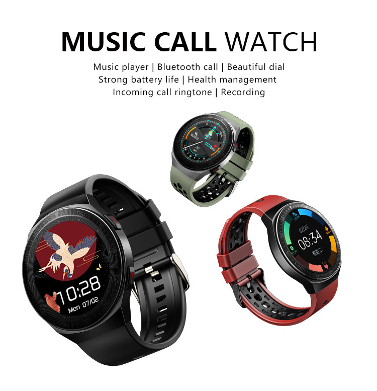 TFT Recording Ip67 Waterproof Smart Bracelet , HRS3300 Running Watch With Music