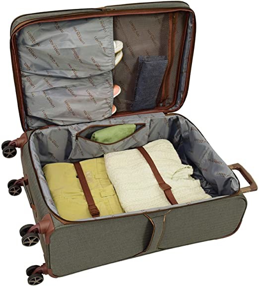 Reinforced Handle 210D Lining TSA Lock Print Luggage Sets