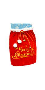 1 PC Christmas Santa Bag with Rope Drawstring
