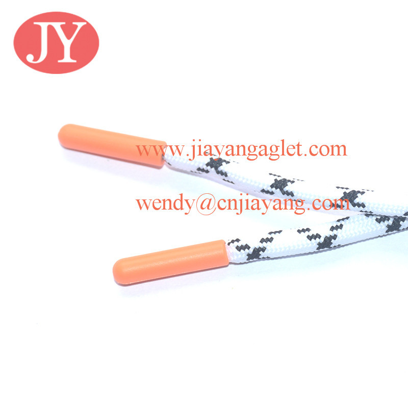 Jiayang plastic tip ends type of drawstring for swimwear for men injection one set cord with tip
