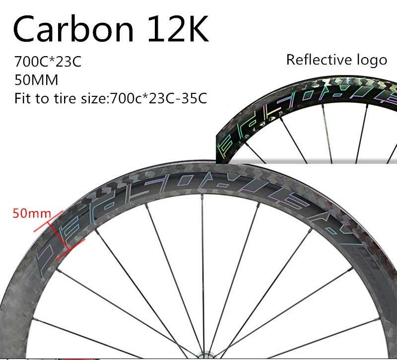 RETROSPEC 700C Carbon Road Bike Wheelset Quick Release With C Brake