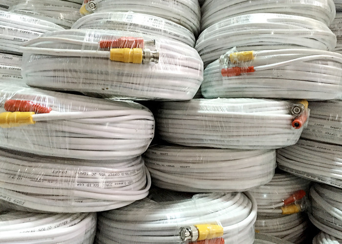 Pre Made RG59+2C Siamese Camera Cable 50Ft 100Ft Patch Cord BNC And DC Plug
