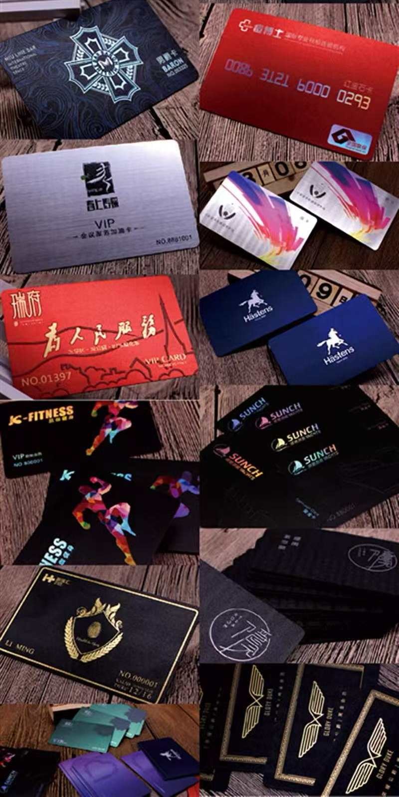 Embossing Printing Matte PVC Magnetic Stripe Contact IC RFID Cards Embossed Business Cards