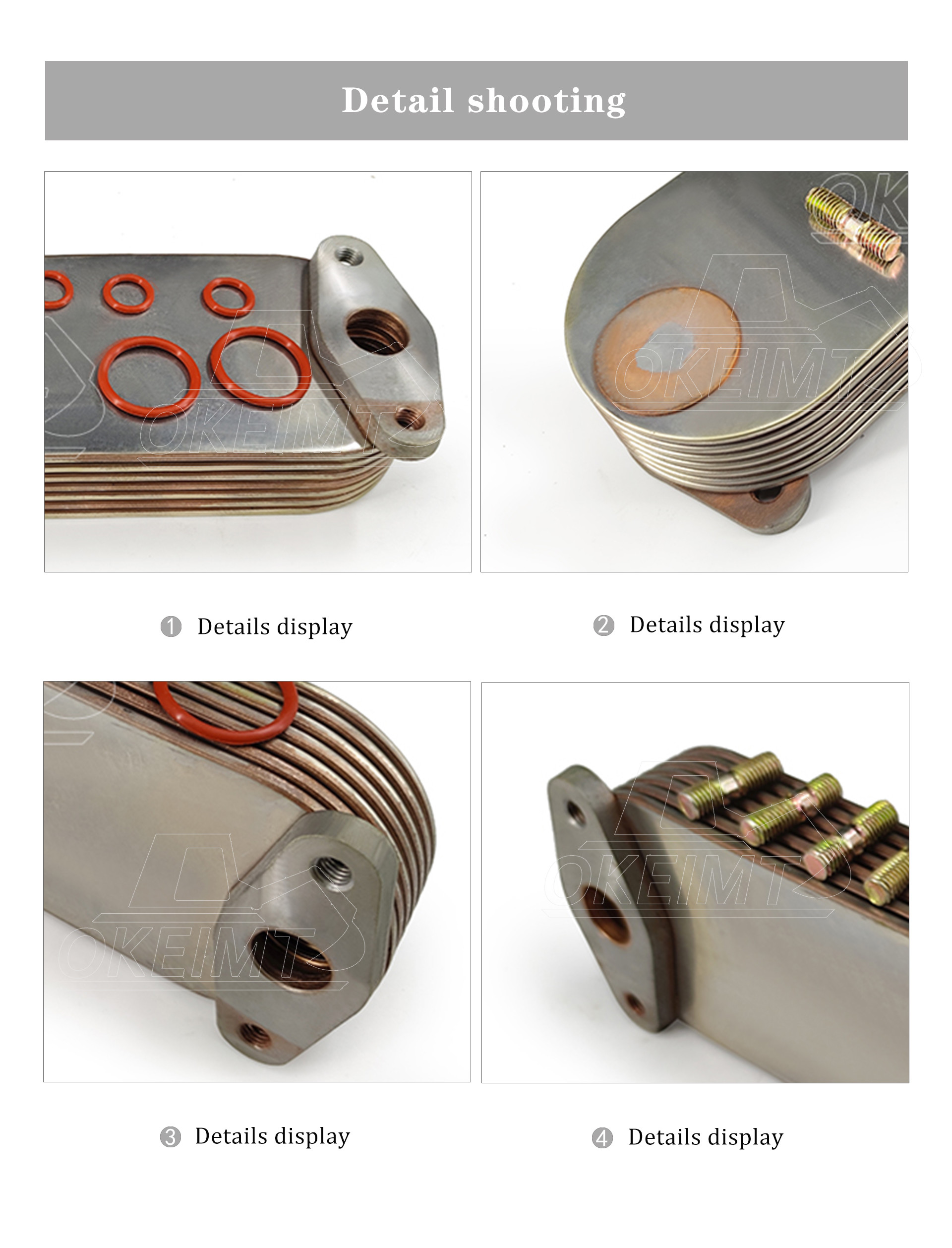 6151-61-2111 6D125-7P Komatsu Engine Oil Cooler core for Komatsu PC300-3 PC400-3 and Bulldozer D85A-21
