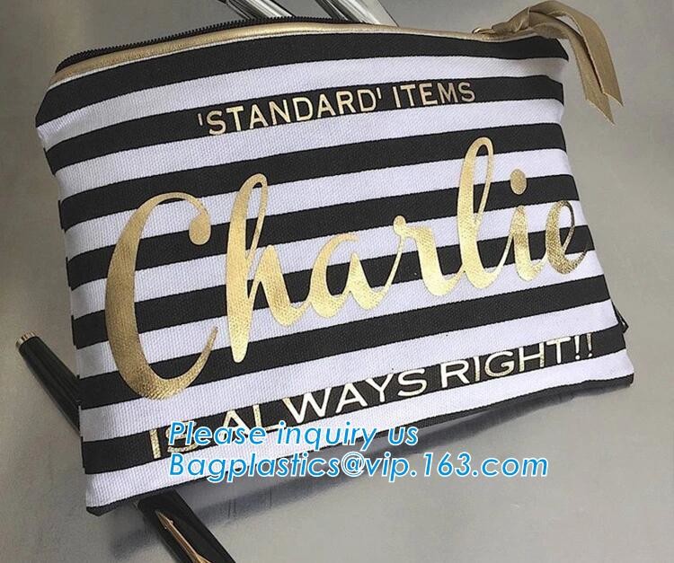 Professional Cosmetic Bag Canvas Zipper Pouch Wholesale, Private Label Makeup Bag, Canvas Bag with Zipper bagplastics