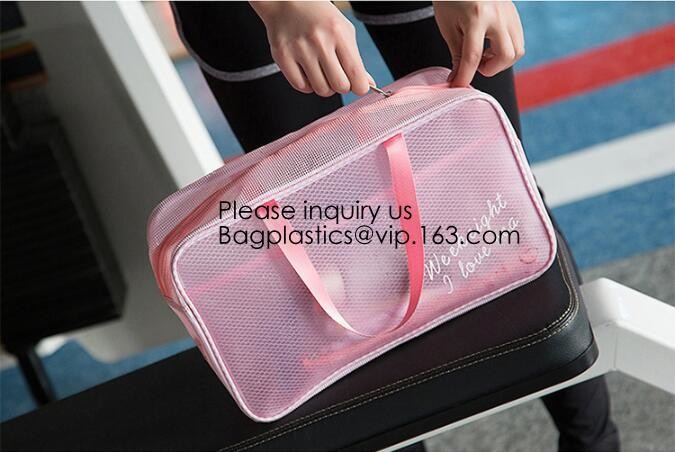 Clear Zipper Pouch with Strap Makeup Bag PVC Cosmetic Pouch,Printing Clear k Cosmetic PVC Pouch, bagease, bagplast
