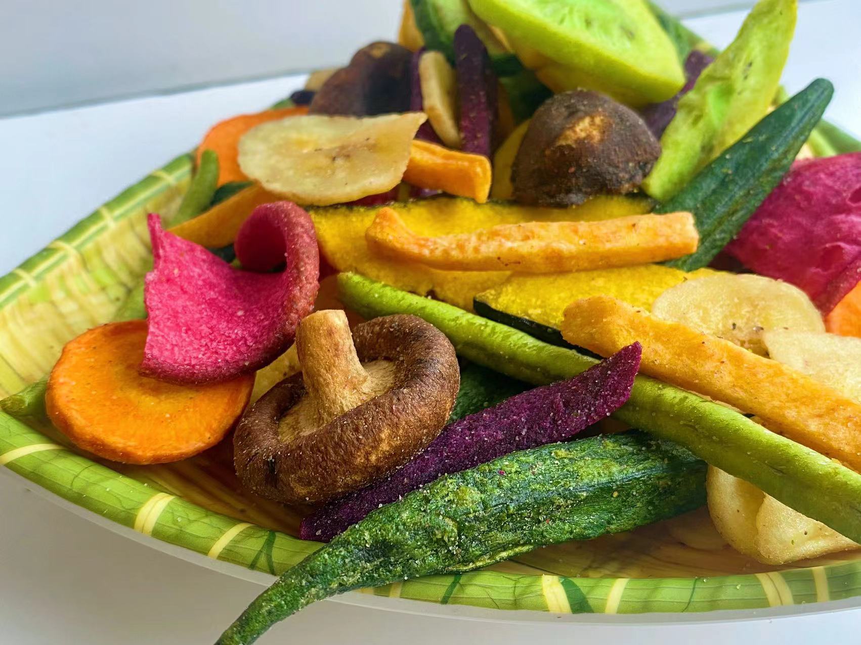 Vacuum Fried Vegetables & Fruits Dehydrated Mixed Dried Fruit Vegetable Chips Snacks