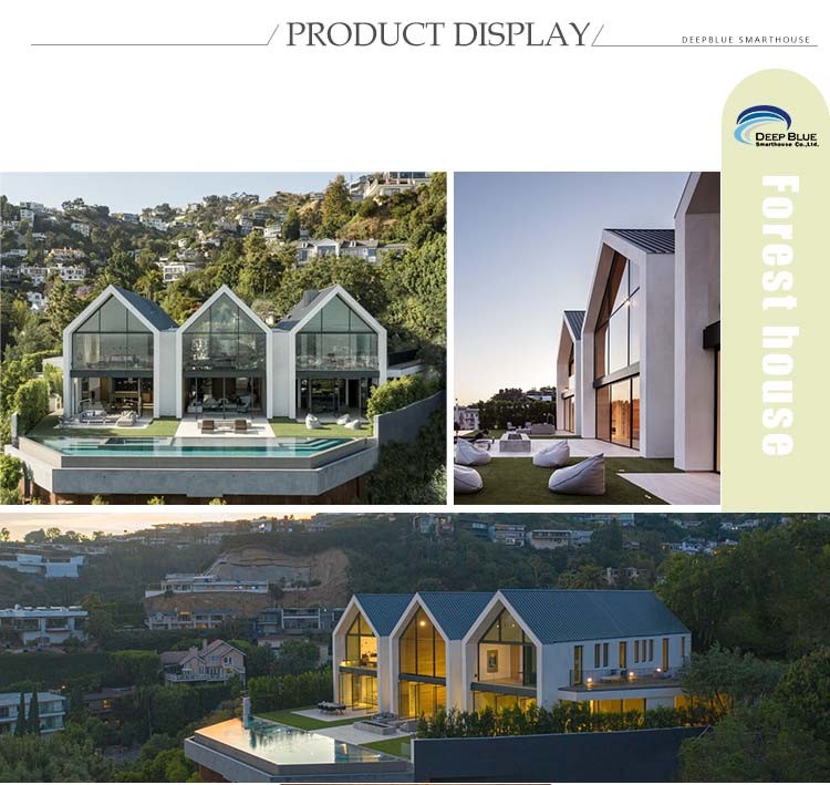 European Customized 2 Story Villa Prefabricated Light Gauge Steel Frame House Modular Home Multi Family Home