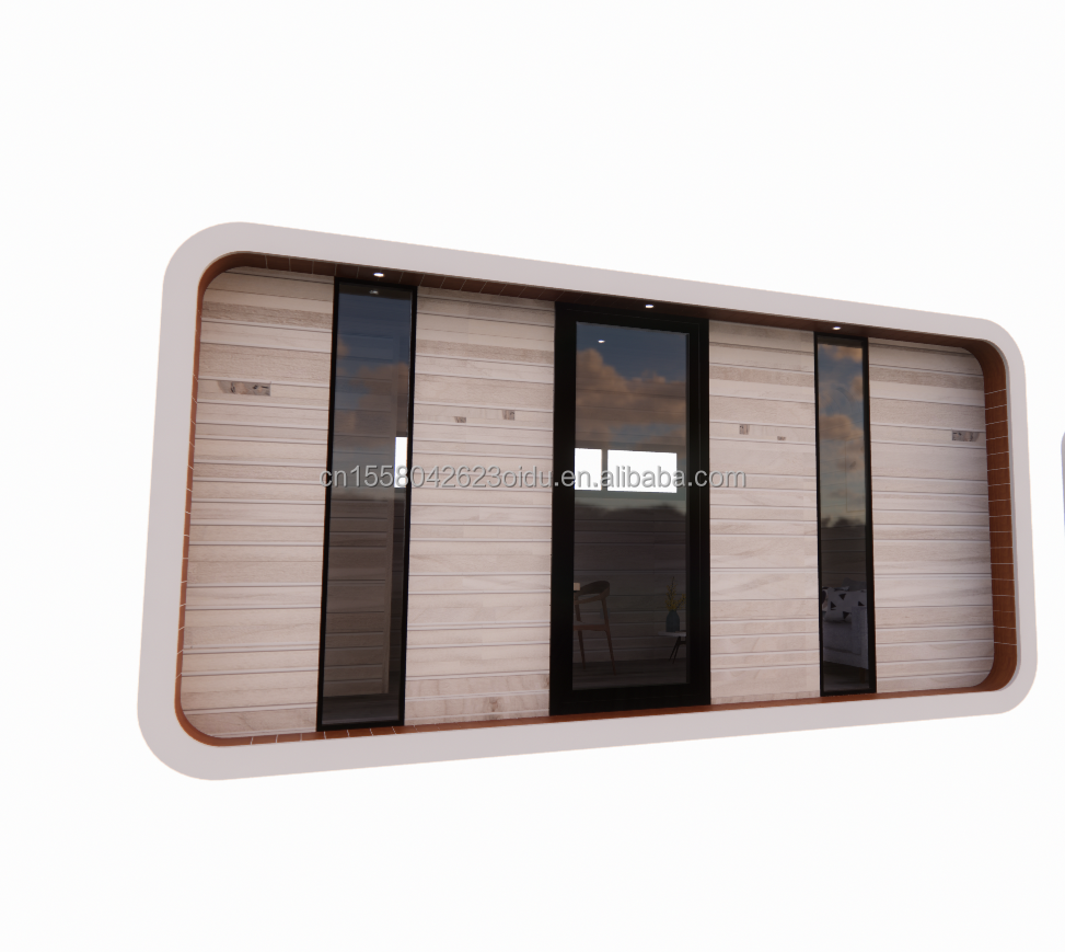 Family Living Wooden Floor 20ft Seashore Holiday Special Shaped House with Customized Color and Fast Installation