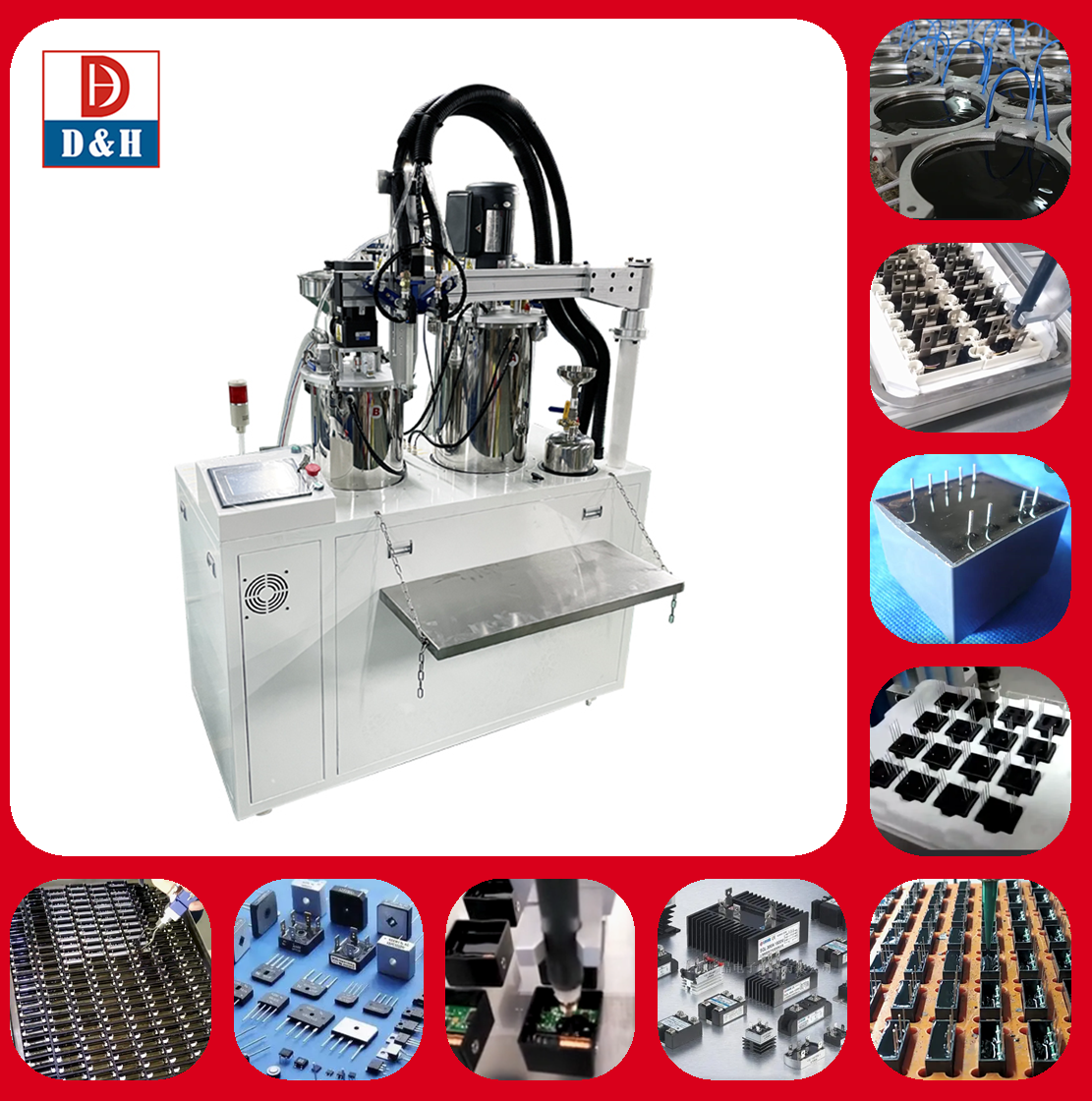 High Precision Industrial Adhesive Applicators Gluing Machine with Speed 0.5-12g