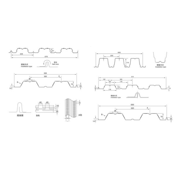 1.2mm Galvanized Steel Floor Decking Forming Machine 28 Rolling Stations