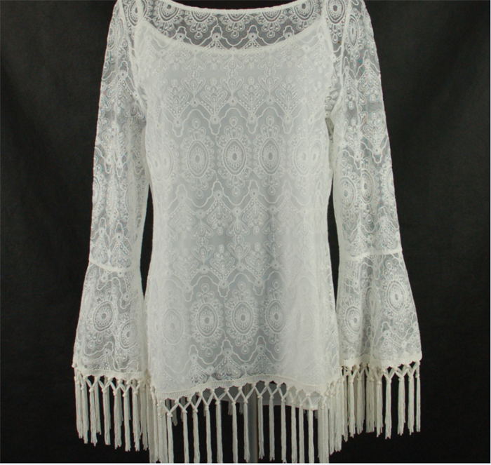 Durable quality plain color viscose fringe for ladies garments