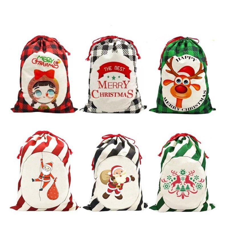 DIY Big Size Linen Drawstring Sublimation Bag For Photo Transfer Printing