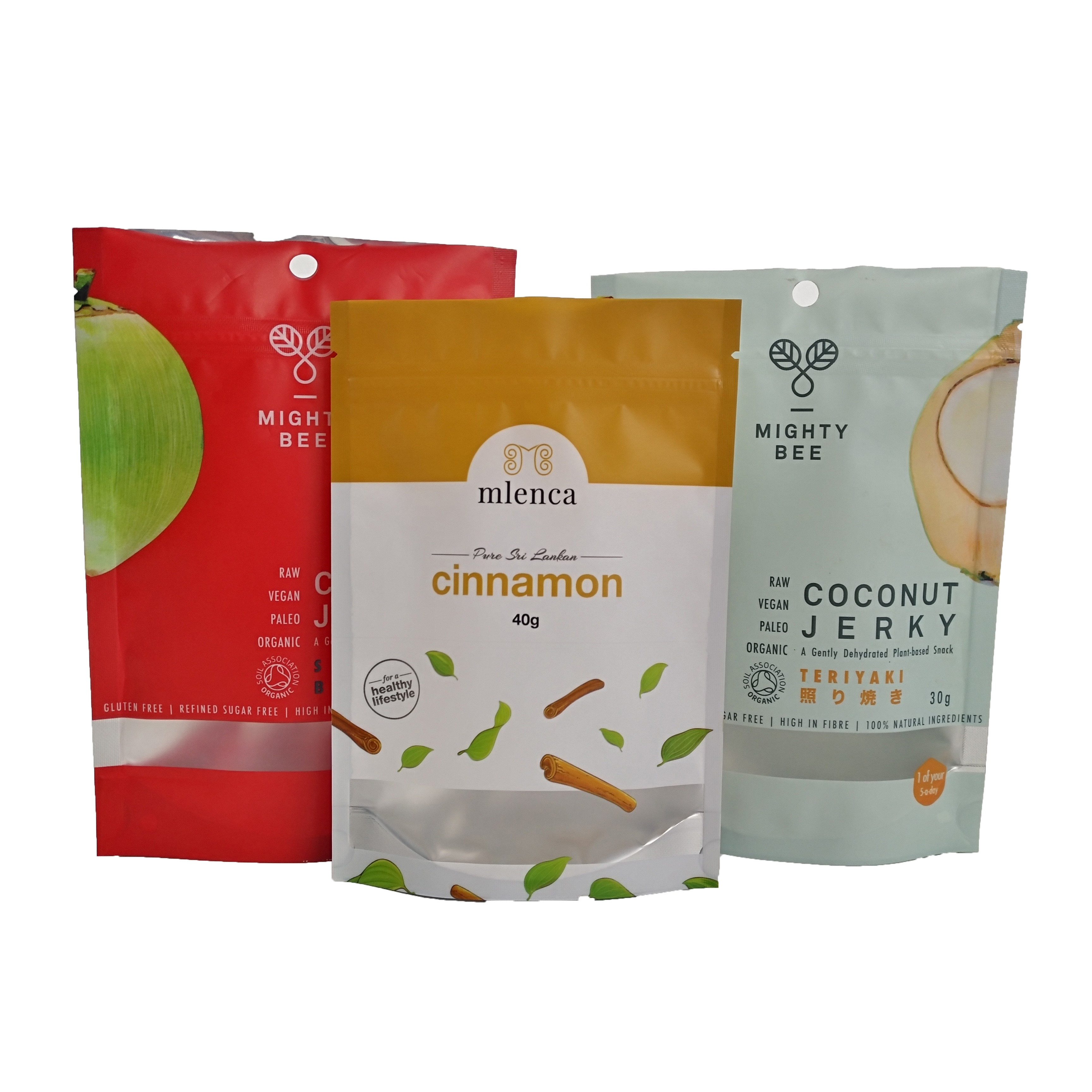 Banana Chips Zipper VMPET Plastic Pouches Packaging