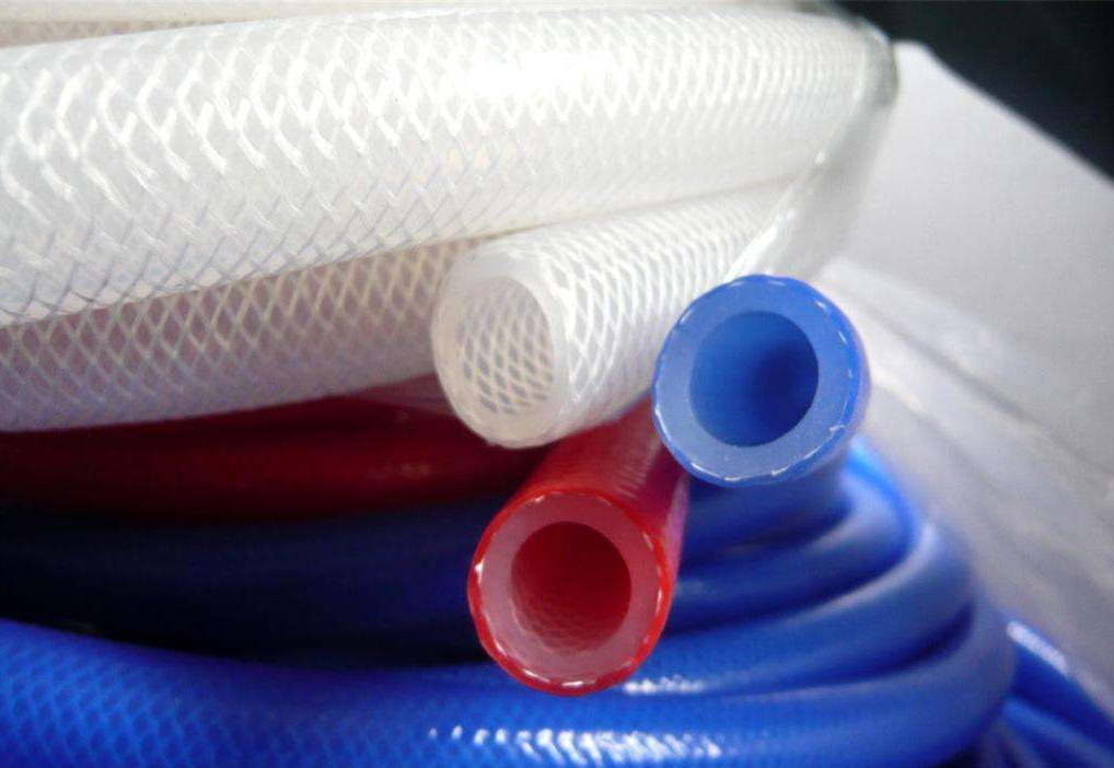Medical Grade Platinum Cured Silicone Tubing , High Temp Braided Hose Natural Color