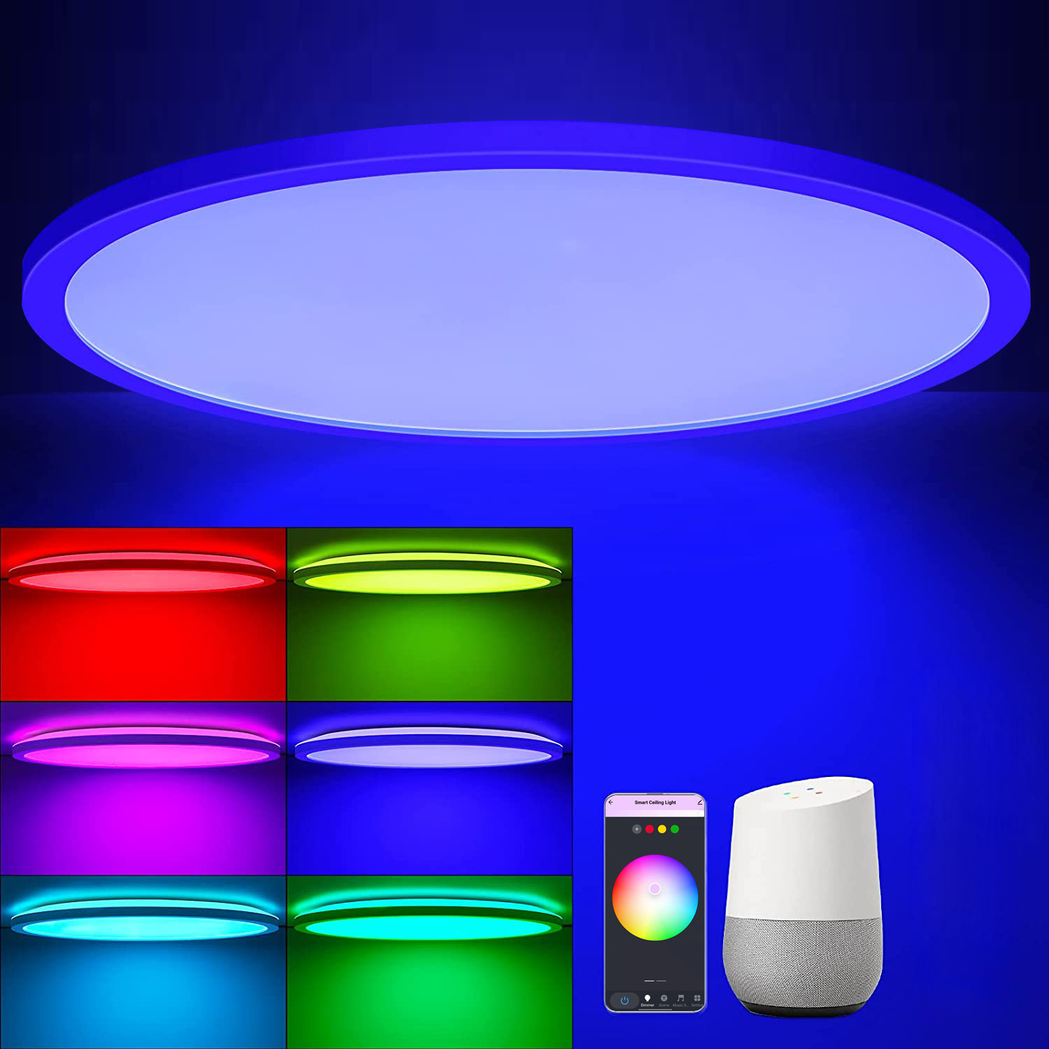 Dimmable Bedroom Ceiling Led Music Ceiling Light For Smart Home Tuya Glomarket