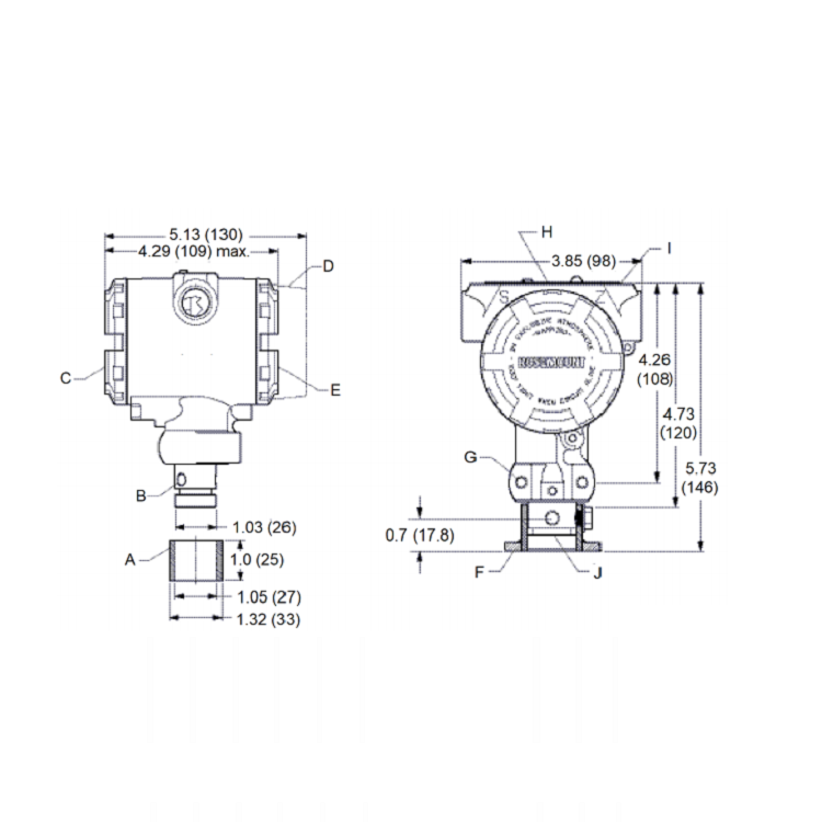 Rose-Mount 2090P Pulp And Paper Pressure Transmitter Differential Pressure Transmitter Rosem-Ount Pressure Transmitter
