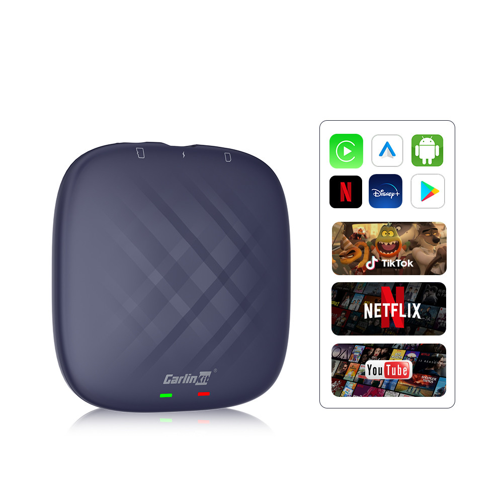 Seamless Wireless Adapter CarPlay Tbox Plus 8G + 128G Carplay Ai Box Android 13 System TV Box 1080p UK EU US