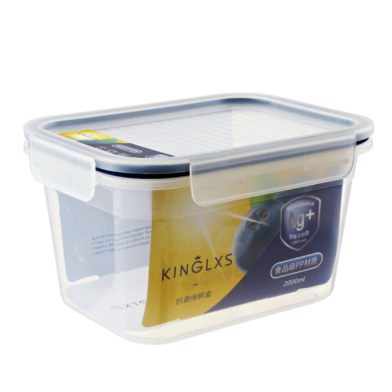 Transparent Seal Plastic Crisper Rectangle 350Ml 580Ml 1000Ml 2000Ml