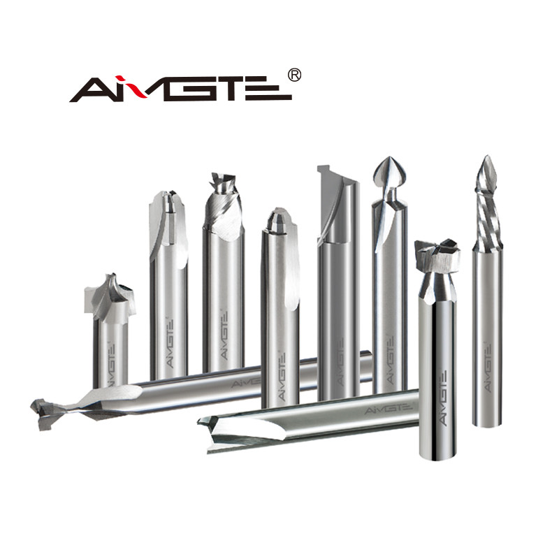 2 Flutes Carbide End Mill Cutter 30 Degree 45 Degree TiAlN Coated End Mills