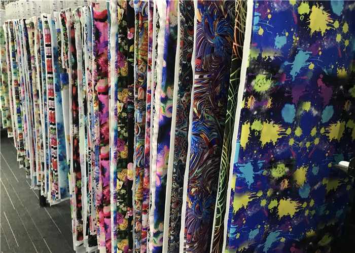 Two Way Stretch Recycled Swimwear Fabric Solid Color For Infant Toddler Girls Swim Wear