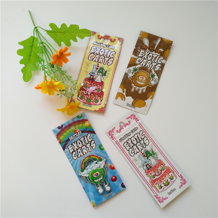CBD Flower Herbs Three Side Seal Pouch Customized Printed Laminated