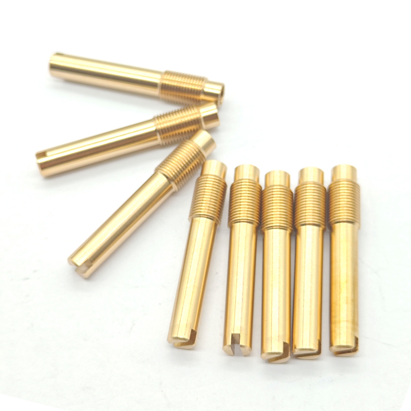 Turning / Milling High Precision Metal Parts Brass Screw Thread Dowel Pin
