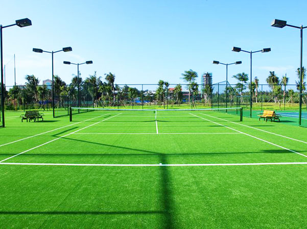 Forever Green Artificial Grass Football Pitch / Football Artificial Turf Long Service