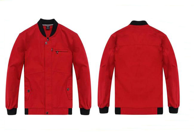 Various Color Durable Work Coats Jackets Ribbed Cuffs , Men's Bomber Jackets
