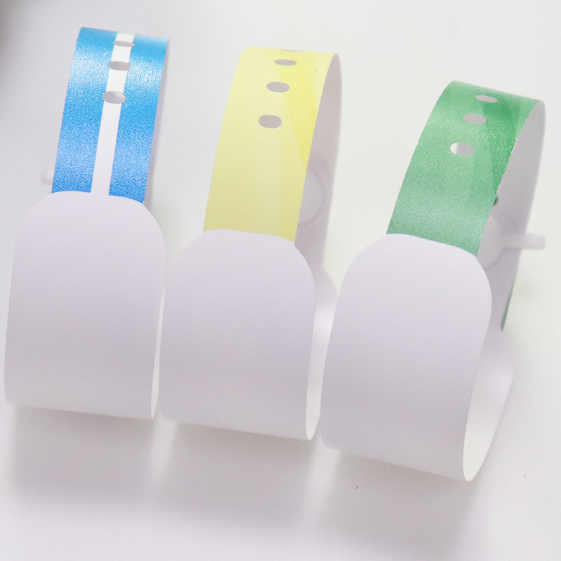 Wholesale Disposable Hospital Wristbands Identification Blank Inkjet Printed Thermo-Sensitive Patient Paper Wristbands