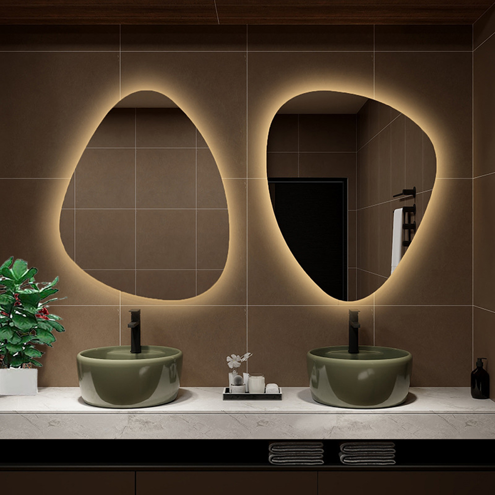 Large Black Bedroom LED Mirror Station for Full Size Bathroom Decoration in Hotel Product