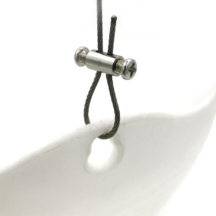 Stainless Steel Braided Wire Rope Loop And Terminal Galvanized Wire Rope With Snap Hook