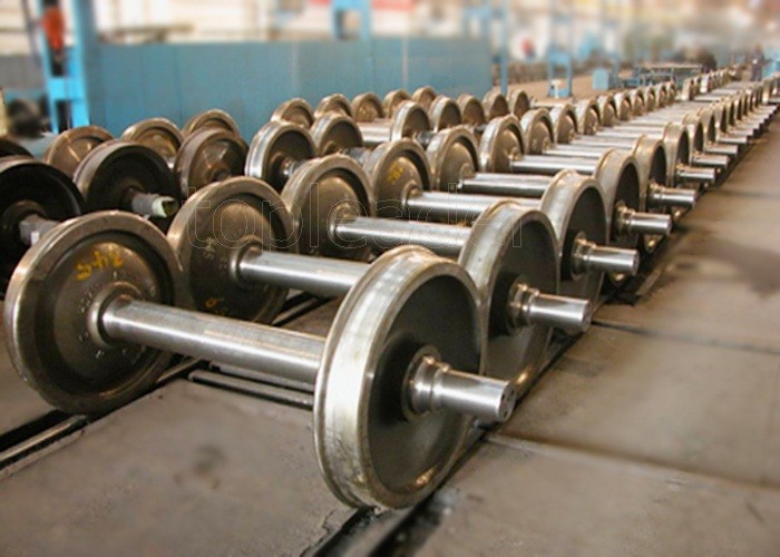 Carbon steel foundry cooling line rail wheel freight wagon wheel