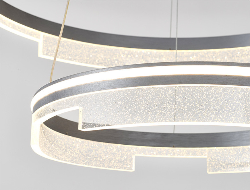 Polishing Metal Material LED Contemporary Round Chandelier 20 - 30m²